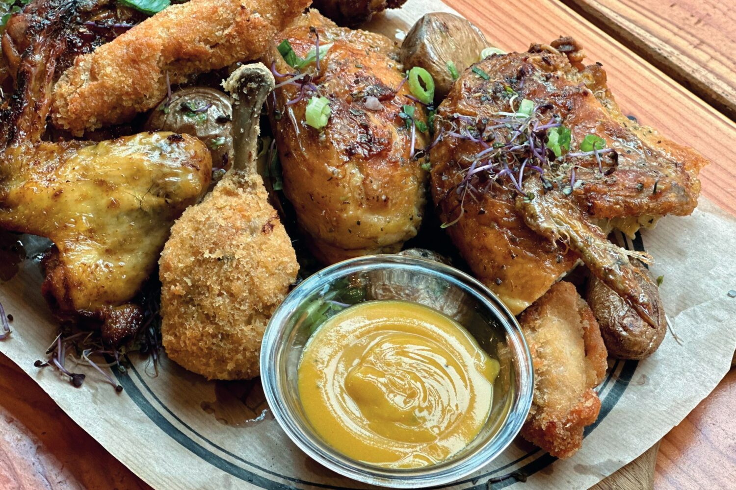 poulet croustillant avec sauce